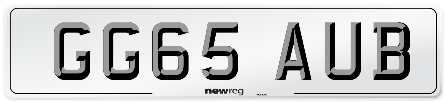 GG65 AUB Number Plate from New Reg